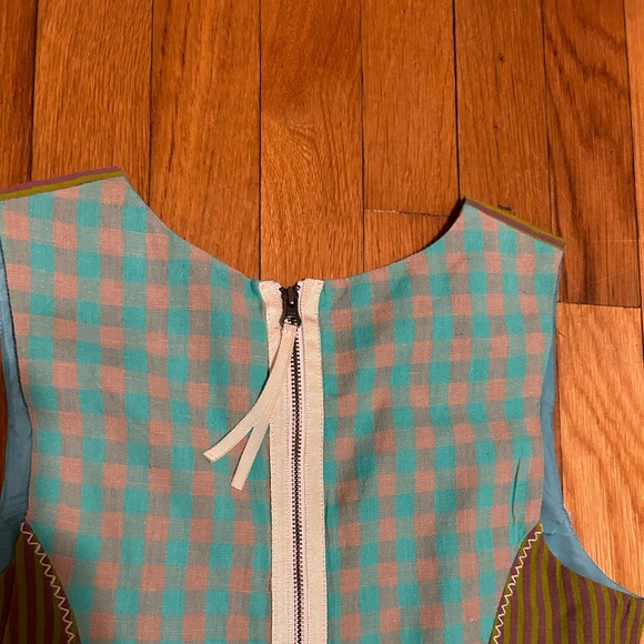 HD In Paris Anthropologie Eyelet Gingham A-Line Dress Women's Size 0. EUC - Picture 9 of 9